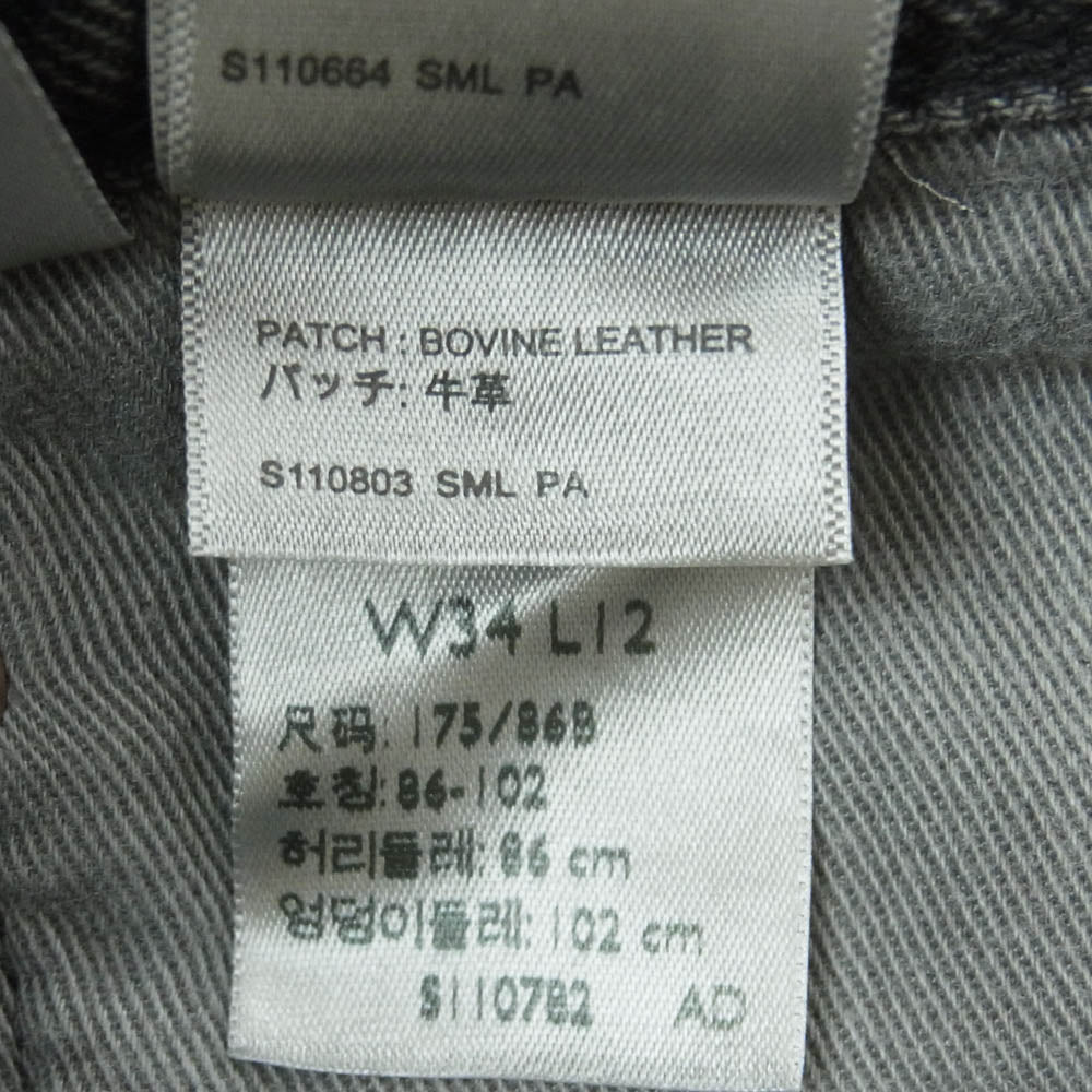 Levi's リーバイス 478 BAGGY SHORTS バギーショーツ ジッパーフライ デニム ショート パンツ グレー系 W34 L12【極上美品】【中古】