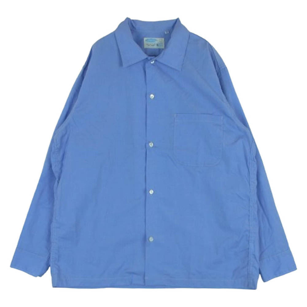 ワーカーズ Open Collar Shirt Broadcloth オープンカラー 長袖 シャツ