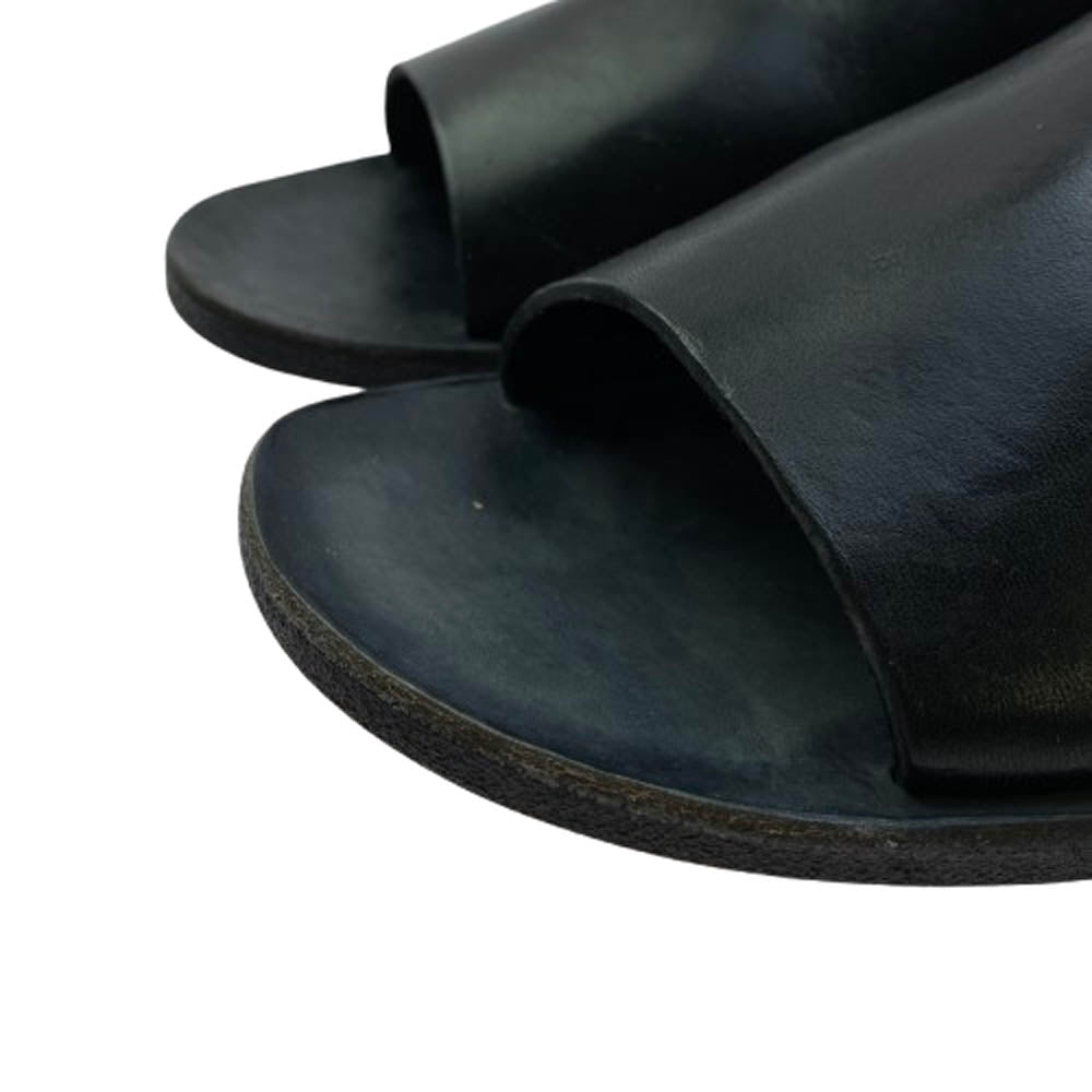 ブラドール 46-571 RUM レザー フラット サンダル ブラック系 42【美品】【中古】