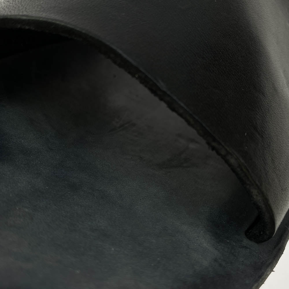 ブラドール 46-571 RUM レザー フラット サンダル ブラック系 42【美品】【中古】