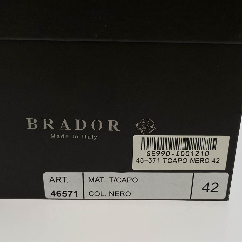 ブラドール 46-571 RUM レザー フラット サンダル ブラック系 42【美品】【中古】