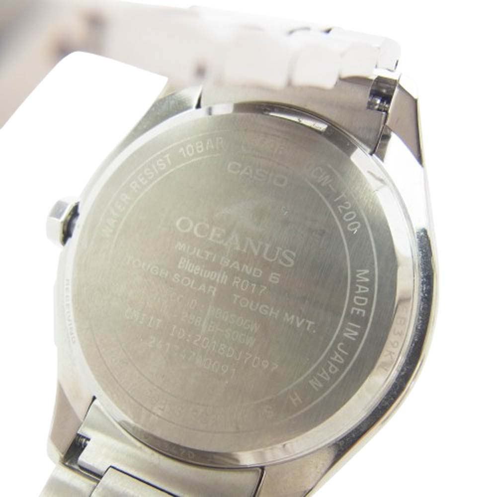 CASIO カシオ OCW-T200S-1AJF OCEANUS オシアナス 電波 ソーラー Bluetooth 腕時計 ネイビー系 シルバー系【中古】