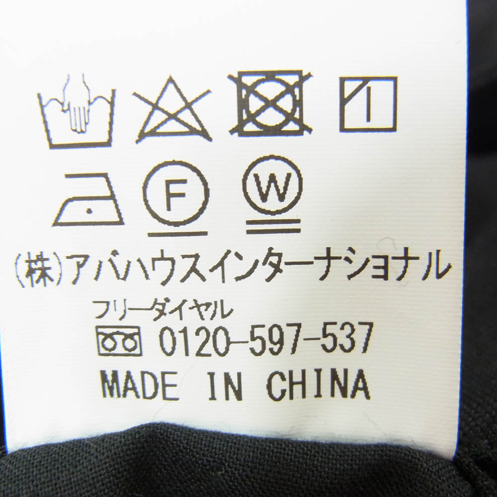 5351プールオム 0250-80-59000-2-2 ベルテッド 1タック 裾ジップ スラックスパンツ ブラック系 46【美品】【中古】
