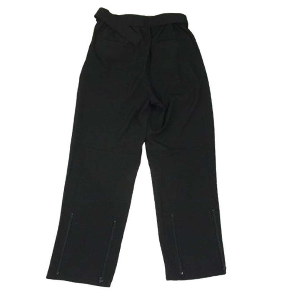 5351プールオム 0250-80-59000-2-2 ベルテッド 1タック 裾ジップ スラックスパンツ ブラック系 46【極上美品】【中古】