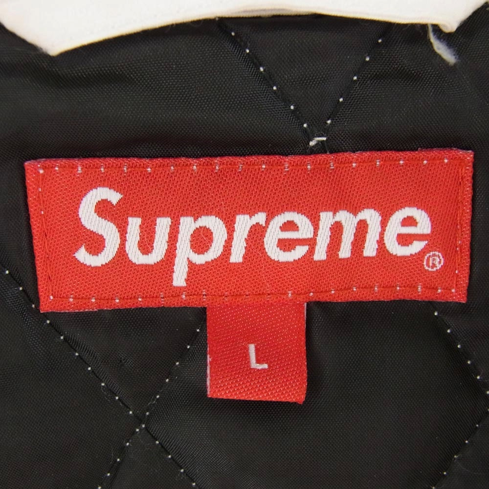 Supreme シュプリーム 20AW Chains Quilted Jacket チェーンプリント キルティング ジャケット ホワイト系 L【中古】