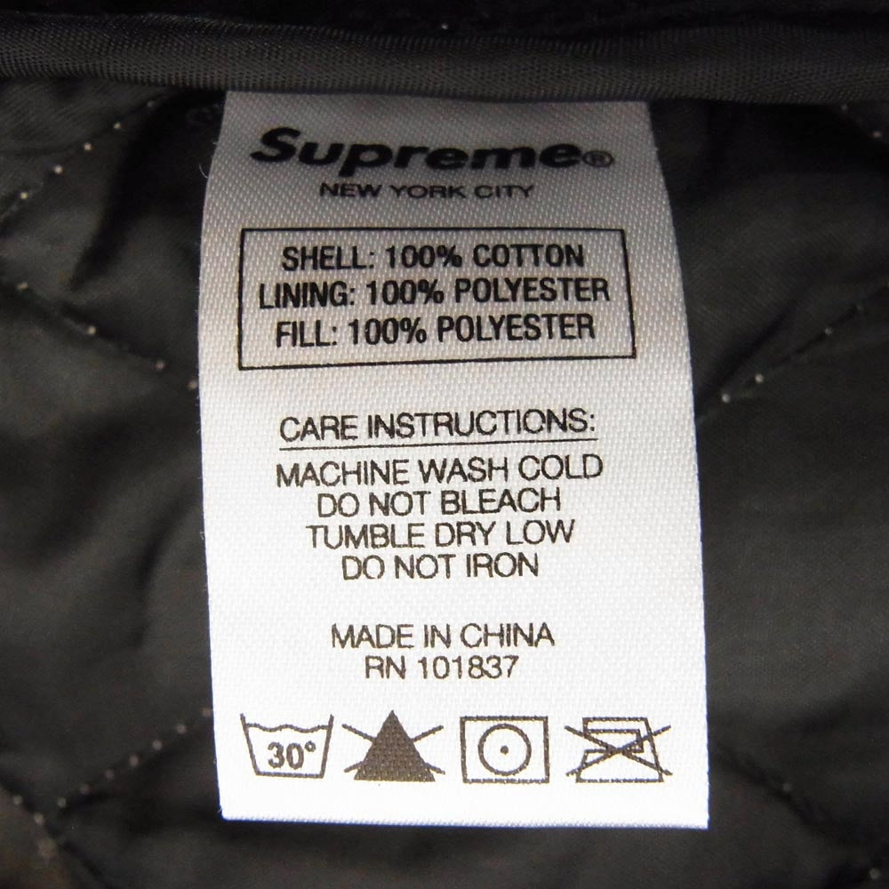 Supreme シュプリーム 20AW Chains Quilted Jacket チェーンプリント キルティング ジャケット ホワイト系 L【中古】