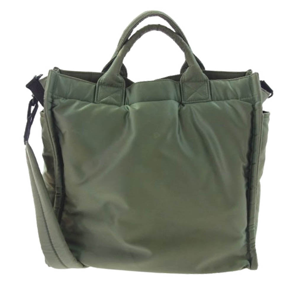 PORTER ポーター 376-26812 PX TANKER 2WAY VERTICAL TOTE BAG Mサイズ タンカー バーティカル トートバッグ ショルダーバッグ カーキ系【中古】