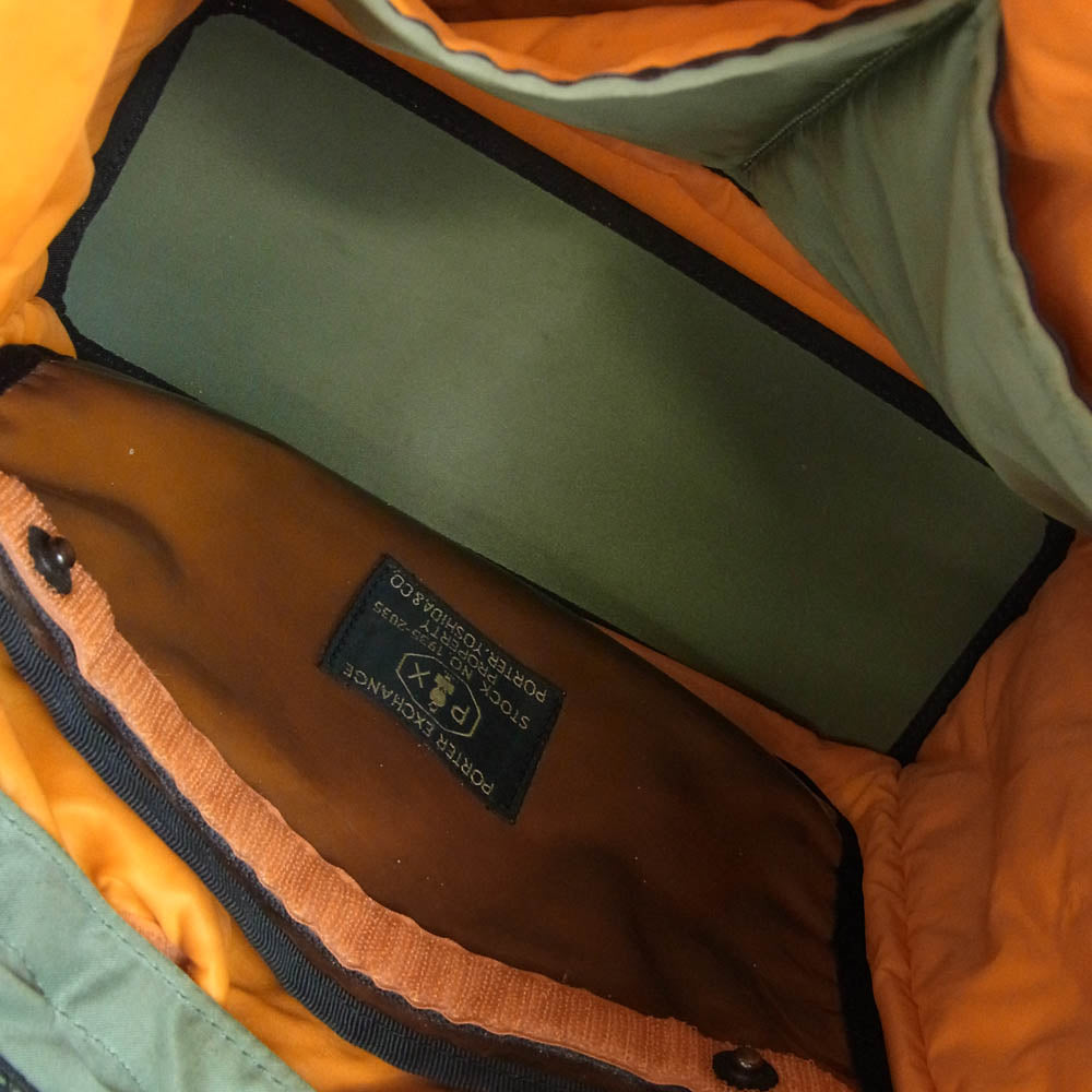 PORTER ポーター 376-26812 PX TANKER 2WAY VERTICAL TOTE BAG Mサイズ タンカー バーティカル トートバッグ ショルダーバッグ カーキ系【中古】