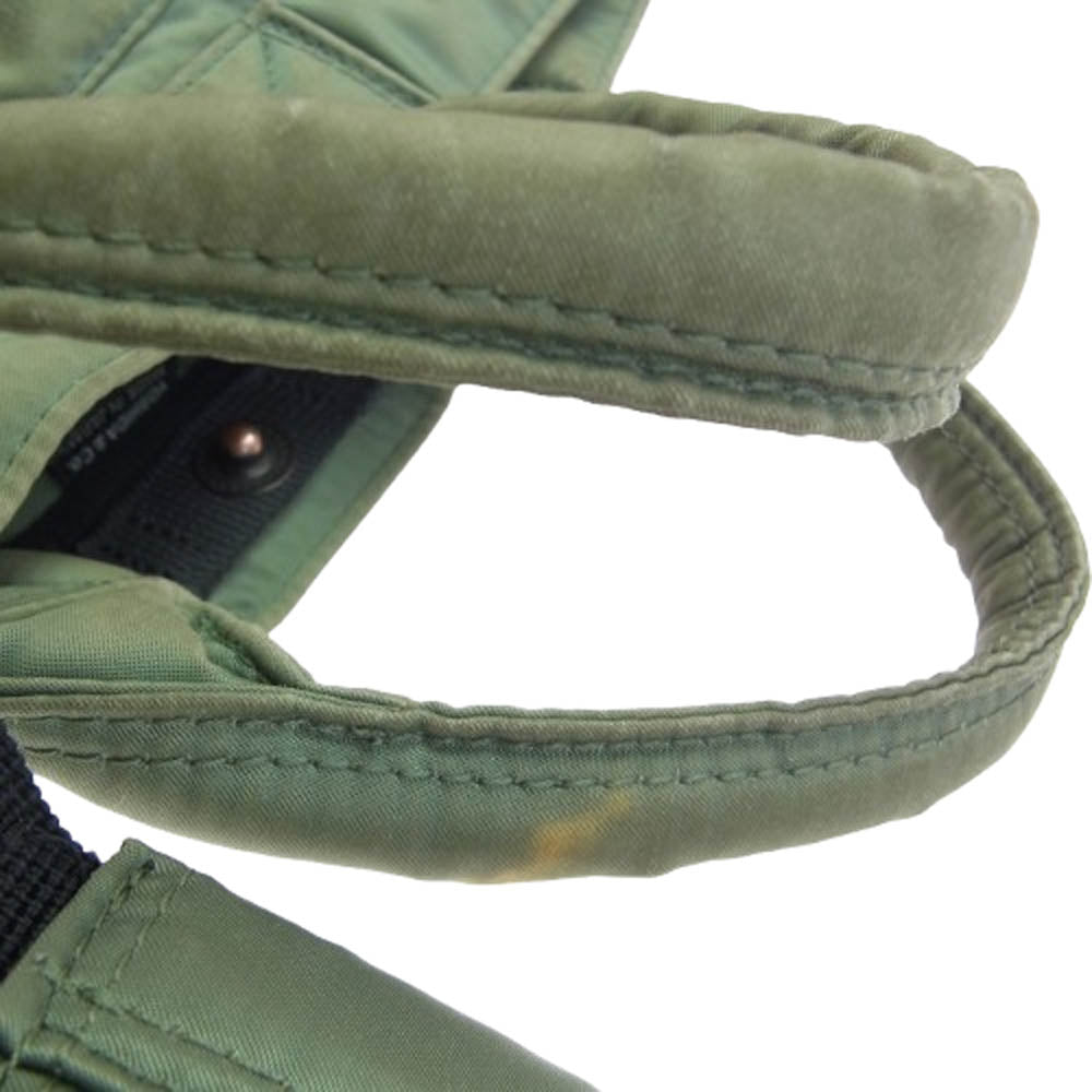 PORTER ポーター 376-26812 PX TANKER 2WAY VERTICAL TOTE BAG Mサイズ タンカー バーティカル トートバッグ ショルダーバッグ カーキ系【中古】