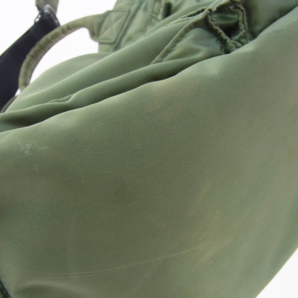 PORTER ポーター 376-26812 PX TANKER 2WAY VERTICAL TOTE BAG Mサイズ タンカー バーティカル トートバッグ ショルダーバッグ カーキ系【中古】