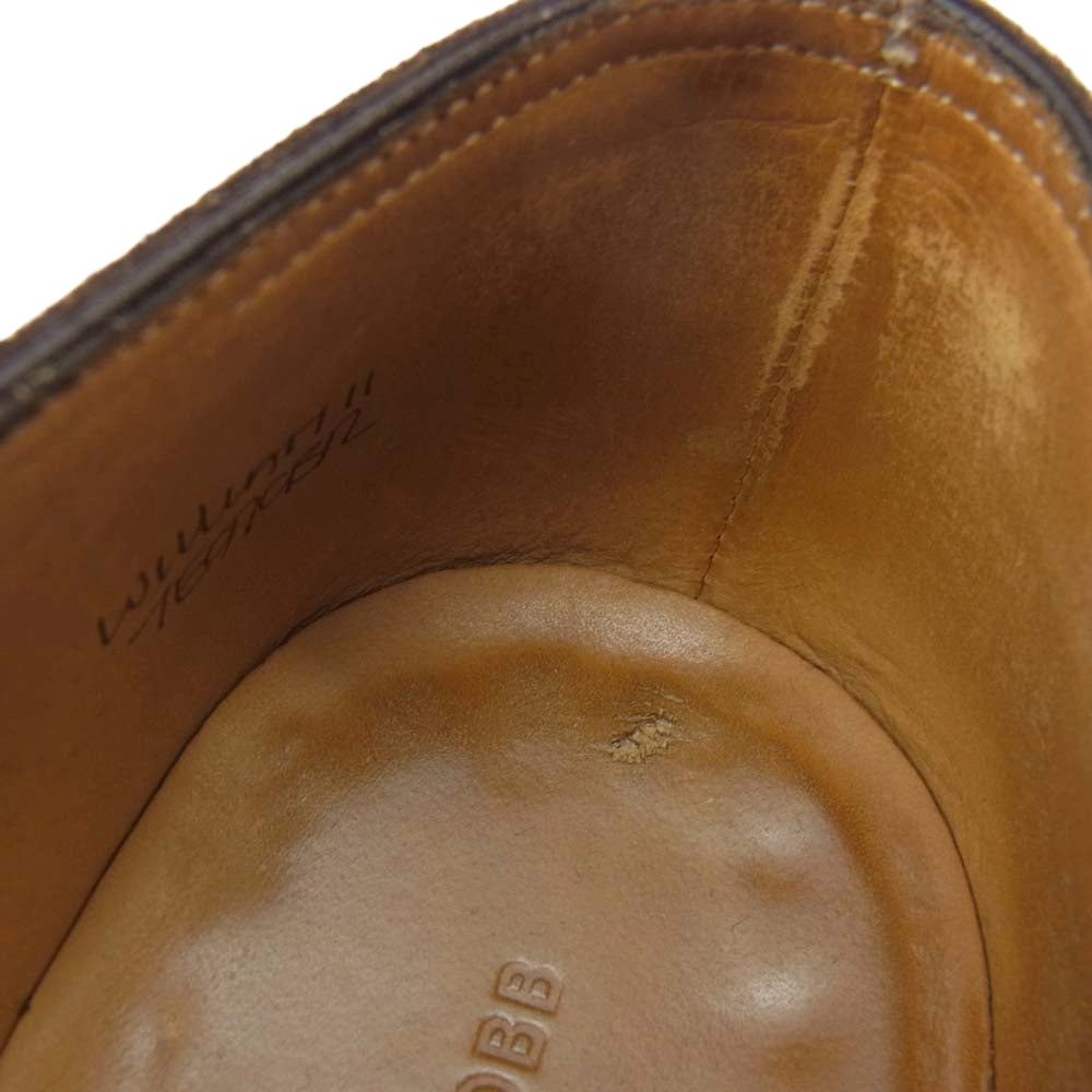 John Lobb ジョンロブ William モンクストラップ ダブルモンク ストレートチップ スエード レザー シューズ ブラウン系 7E【中古】