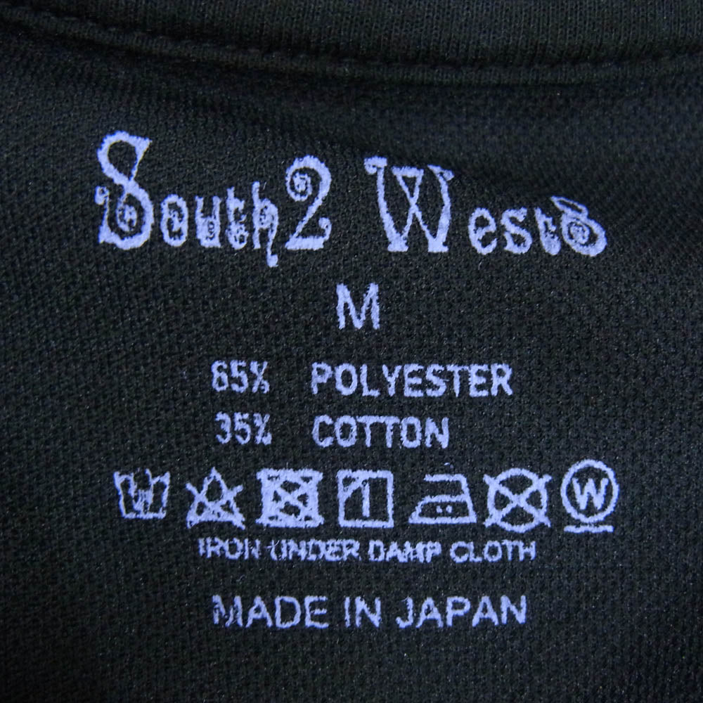 South2 West8 サウスツーウェストエイト MR834 S/S Round Pocket Tee ディアスカルプリント サークルホーン クルーネック 半袖 Tシャツ ブラック系 M【美品】【中古】
