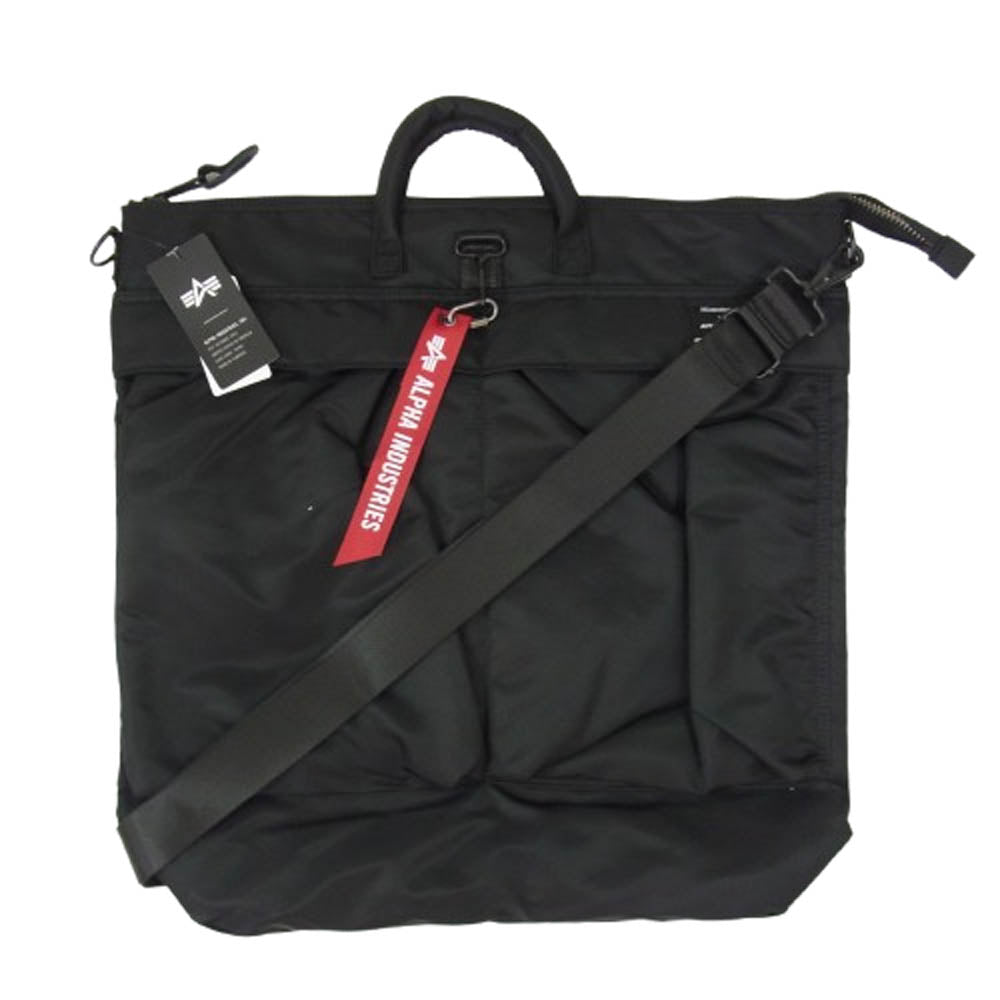 ALPHA アルファ TZ1138-001 2WAY HELMET BAG ヘルメットバッグ ハンドバッグ ショルダーバッグ ブラック系【新古品】【未使用】【中古】