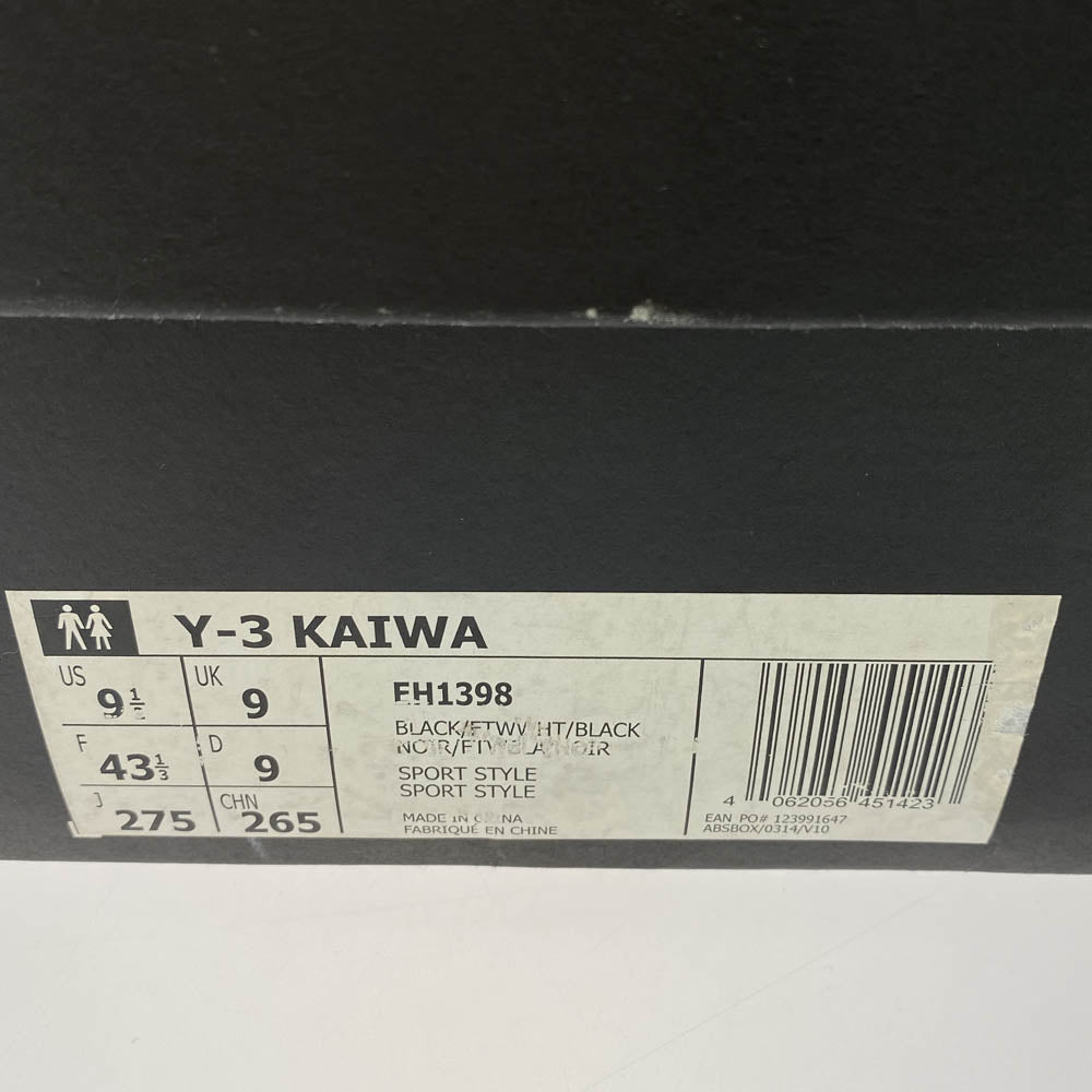Y-3 Yohji Yamamoto ワイスリー ヨウジヤマモト Yohji Yamamoto adidas KAIWA カイワ ローカット スニーカー ブラック系 27.5cm【中古】