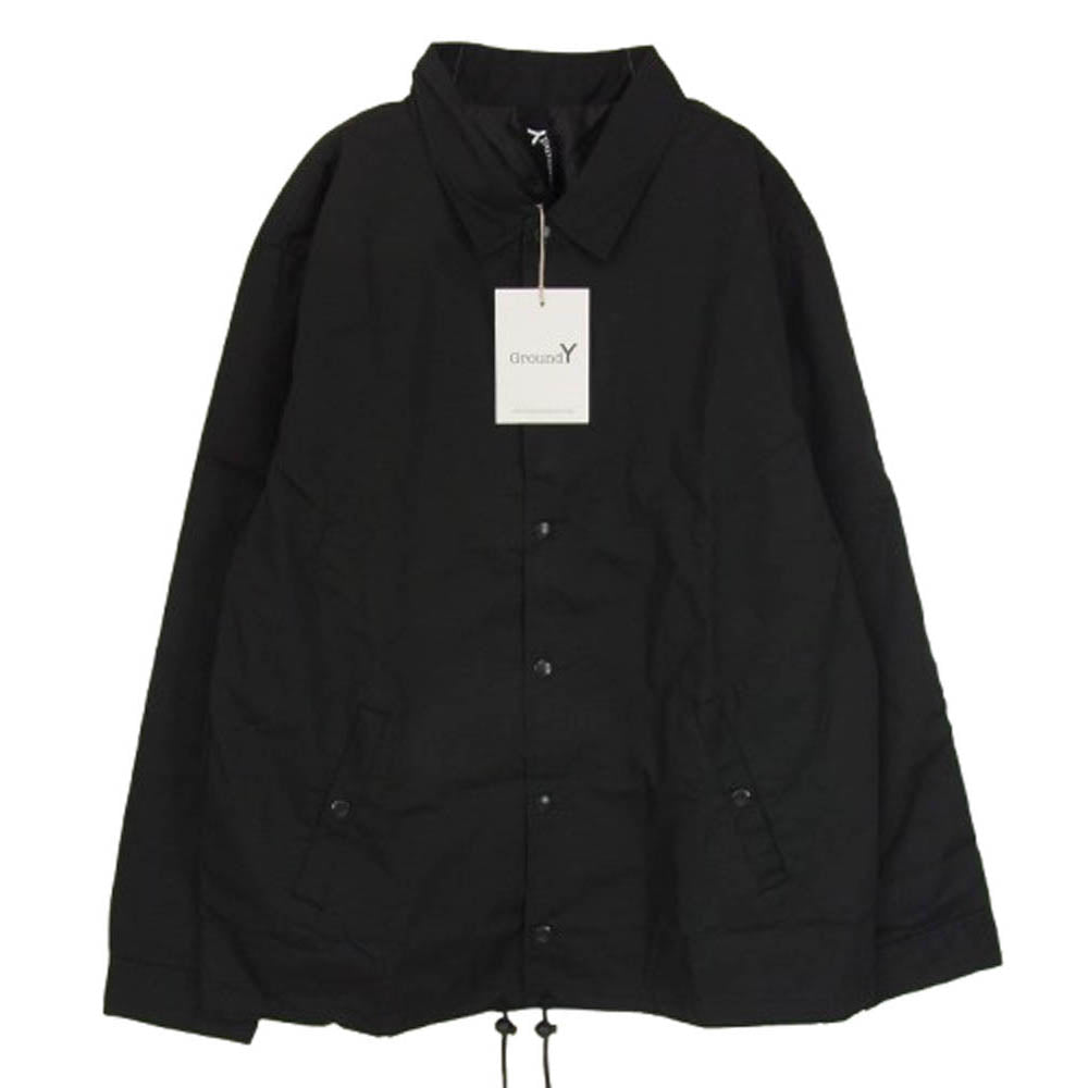 Yohji Yamamoto ヨウジヤマモト G0-J51-901-1 Ground Y グラウンドワイ COTTON TWILL WEATHER CROSS COACH JACKET コーチ ジャケット ブラック系 03【新古品】【未使用】【中古】