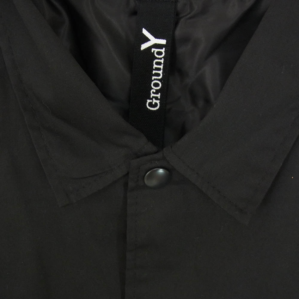Yohji Yamamoto ヨウジヤマモト G0-J51-901-1 Ground Y グラウンドワイ COTTON TWILL WEATHER CROSS COACH JACKET コーチ ジャケット ブラック系 03【新古品】【未使用】【中古】