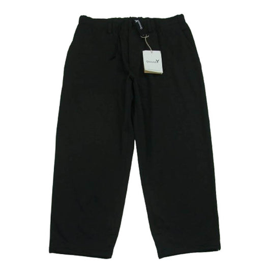 Yohji Yamamoto ヨウジヤマモト Ground Y グラウンドワイ POLYESTER SMOOTH PIPING WIDE PANTS ワイド パイピング トラック ライン パンツ ブラック系 03【極上美品】【中古】