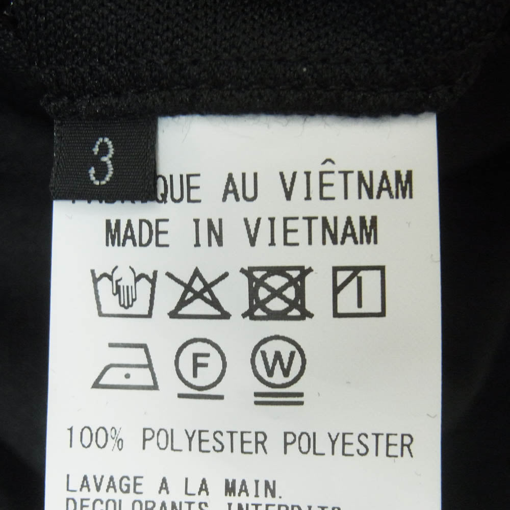 Yohji Yamamoto ヨウジヤマモト Ground Y グラウンドワイ POLYESTER SMOOTH PIPING WIDE PANTS ワイド パイピング トラック ライン パンツ ブラック系 03【極上美品】【中古】