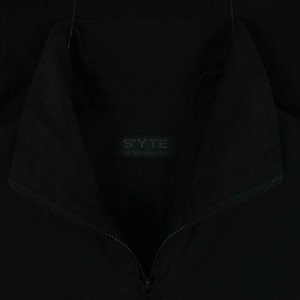Yohji Yamamoto ヨウジヤマモト 24SS UY-B04-080-2 S'YTE サイト COTTON BROAD CLOTH STAND COLLAR SHIRTS フルジップ 長袖 シャツ ブラック系 3【極上美品】【中古】