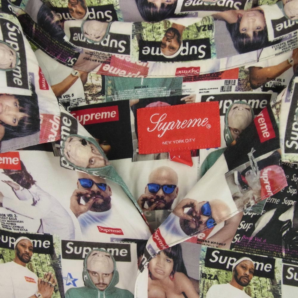 Supreme シュプリーム 23SS magazine s/s shirt マルチカラー 総柄 シャツ マルチカラー系 L【中古】