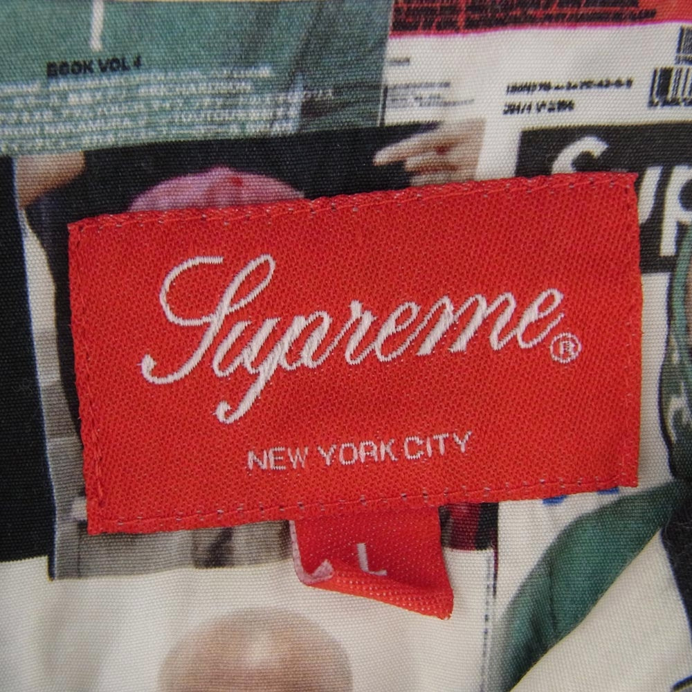 Supreme シュプリーム 23SS magazine s/s shirt マルチカラー 総柄 シャツ マルチカラー系 L【中古】