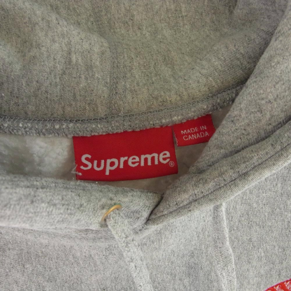 Supreme シュプリーム 20AW S Logo Hooded Sweatshirt  Sロゴ プルオーバーパーカー フーディー グレー系 L【中古】