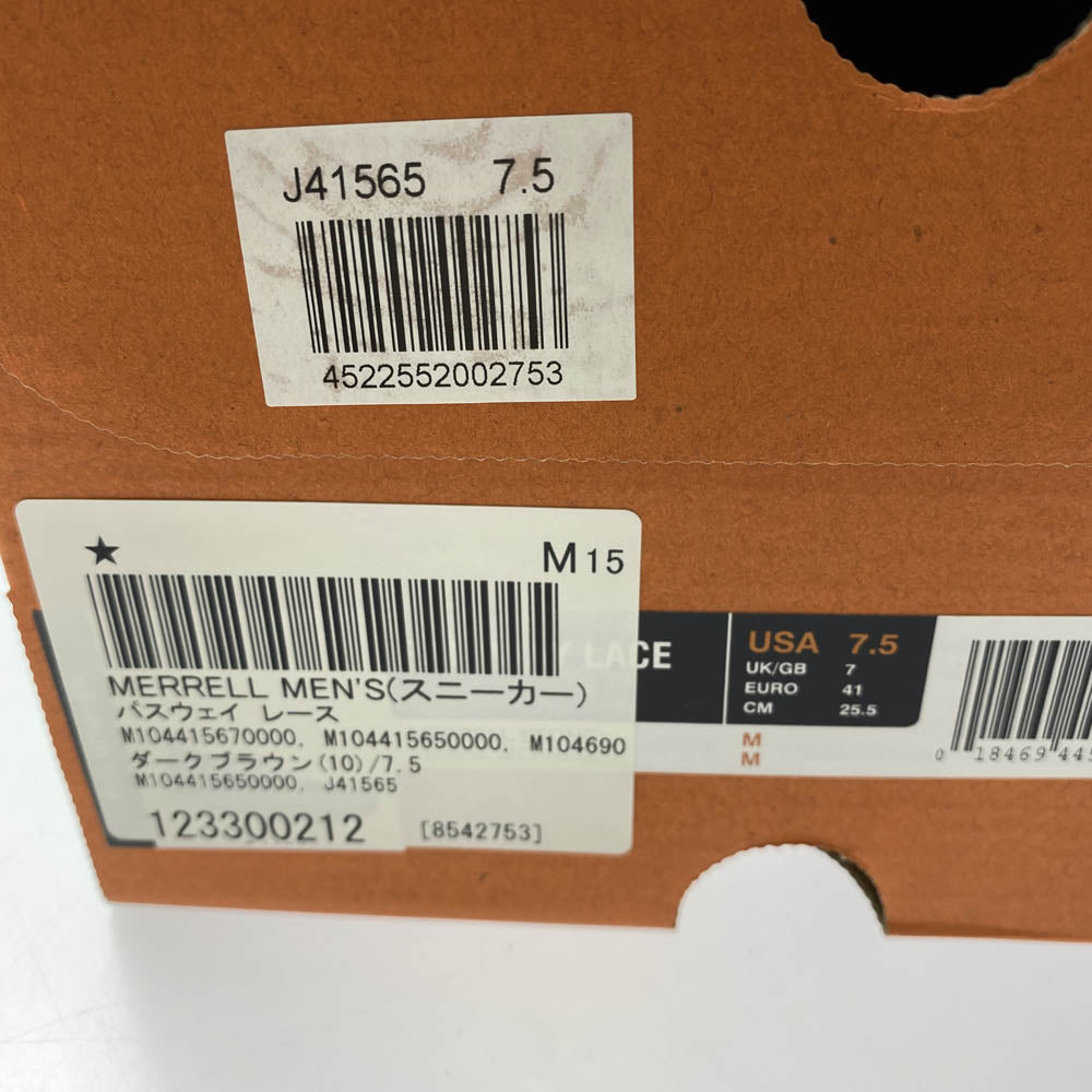 MERRELL メレル J41565 PATHWAY LACE パスウェイレース トレイル スニーカー ブラウン系 7.5【中古】