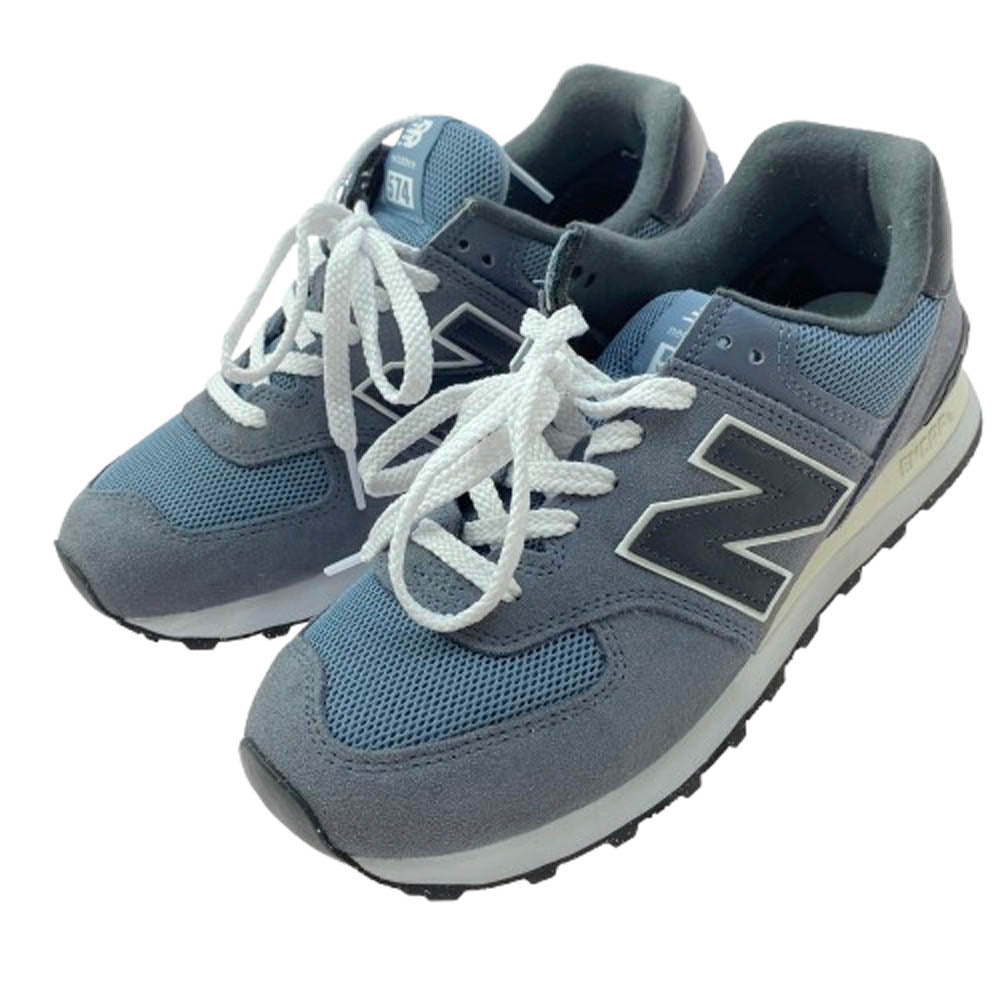 NEW BALANCE ニューバランス U574GGE スエード メッシュアッパー ローカット スニーカー グレー系 25.5cm【美品】【中古】