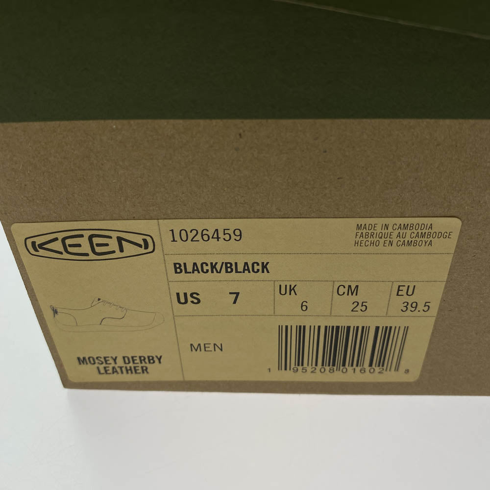 KEEN キーン 1026459 MOSEY DERBY LEATHER モージー ダービー レザー ローカット スニーカー ブラック系 7【極上美品】【中古】