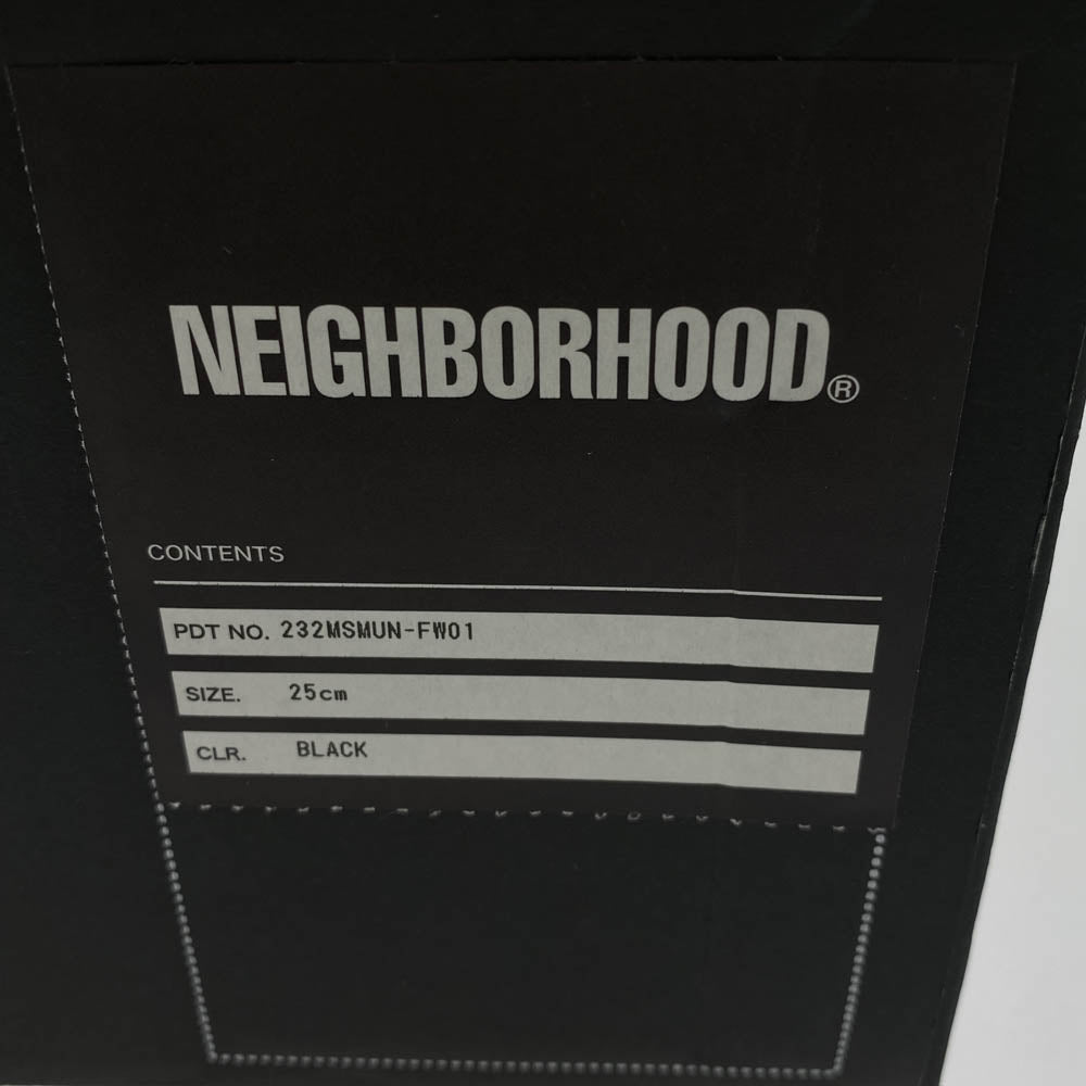 NEIGHBORHOOD ネイバーフッド 23AW 232MSMUN-FW01 NHXMOONSTAR.GR LOW SNEAKER ムーンスター ローカット スニーカー ブラック系 25cm【美品】【中古】