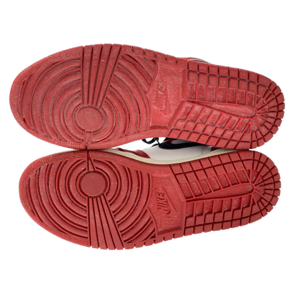 NIKE AIR JORDAN ナイキ ジョーダン 130207 101 AIR JORDAN 1 HIGH CHICAGO 1994年復刻 エアジョーダン1 ヴィンテージ レトロ ハイ シカゴ スニーカー レッド系 7.5【美品】【中古】