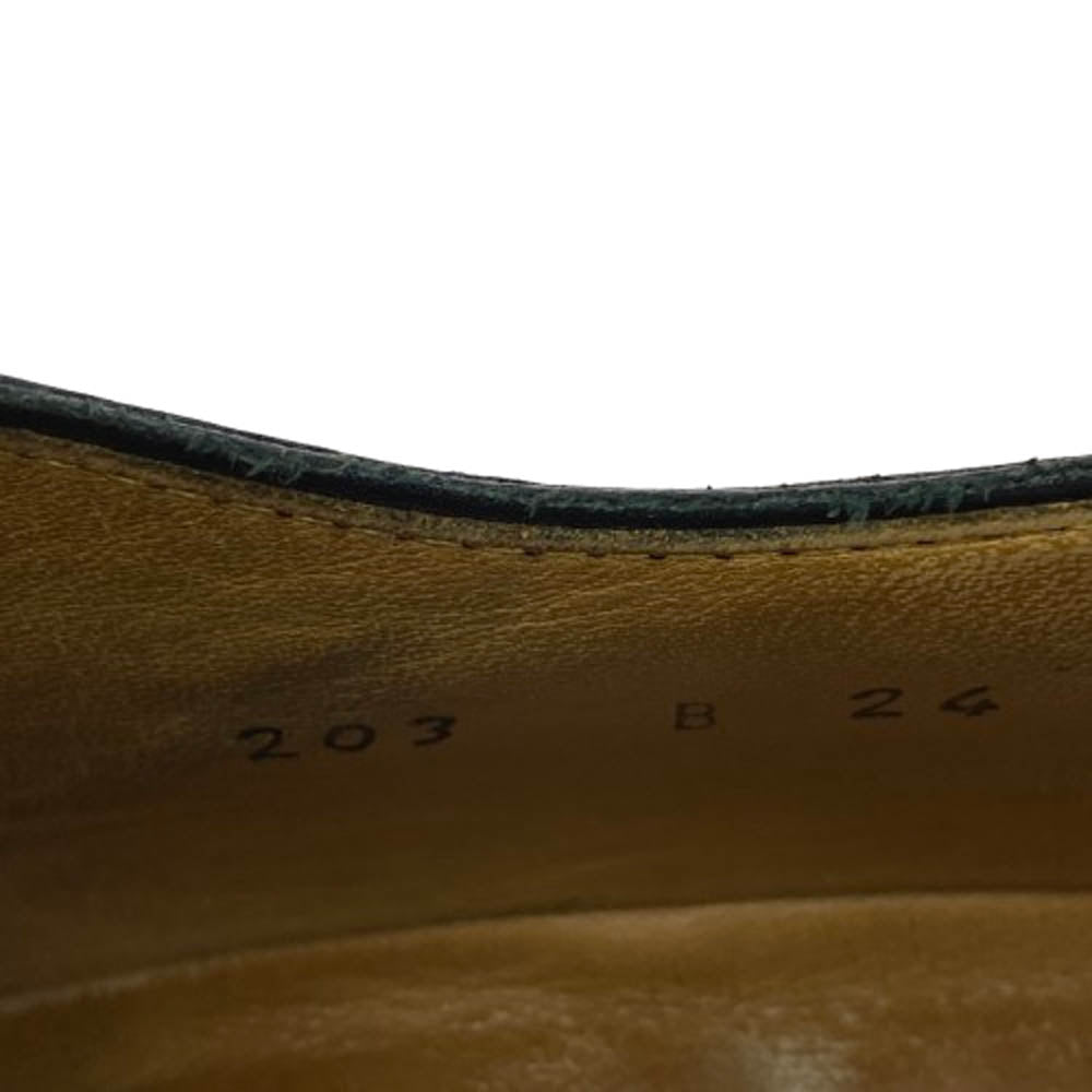 ミヤギコウギョウ DOVER プレーントゥ 外羽根 ダービー レザー シューズ ブラック系 24【中古】