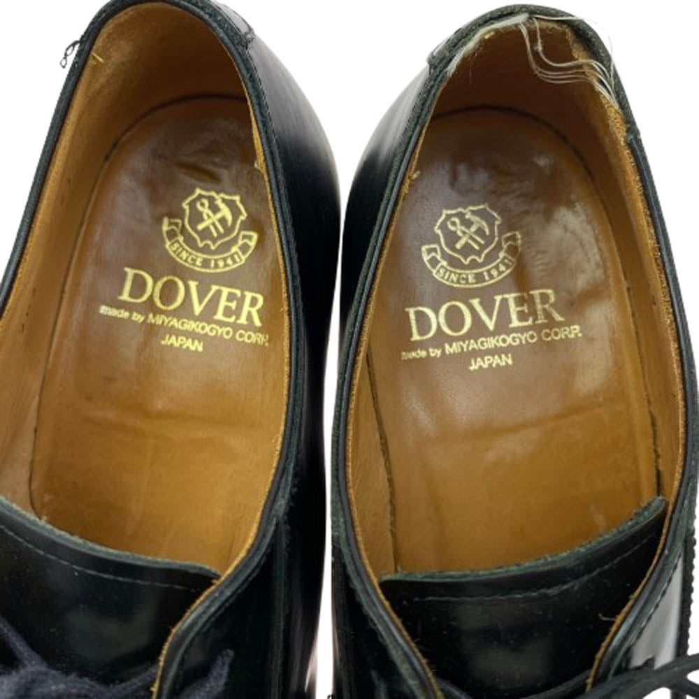 ミヤギコウギョウ DOVER プレーントゥ 外羽根 ダービー レザー シューズ ブラック系 23.5【中古】