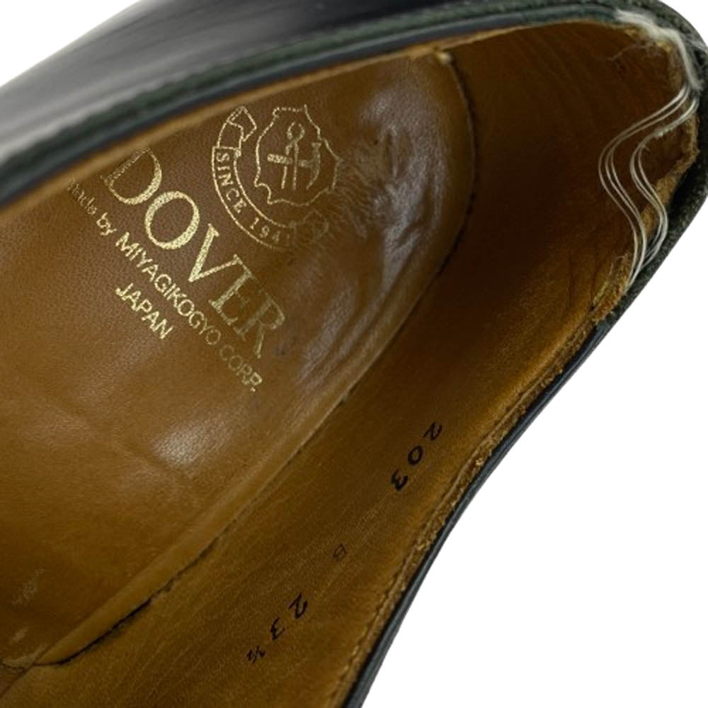 ミヤギコウギョウ DOVER プレーントゥ 外羽根 ダービー レザー シューズ ブラック系 23.5【中古】