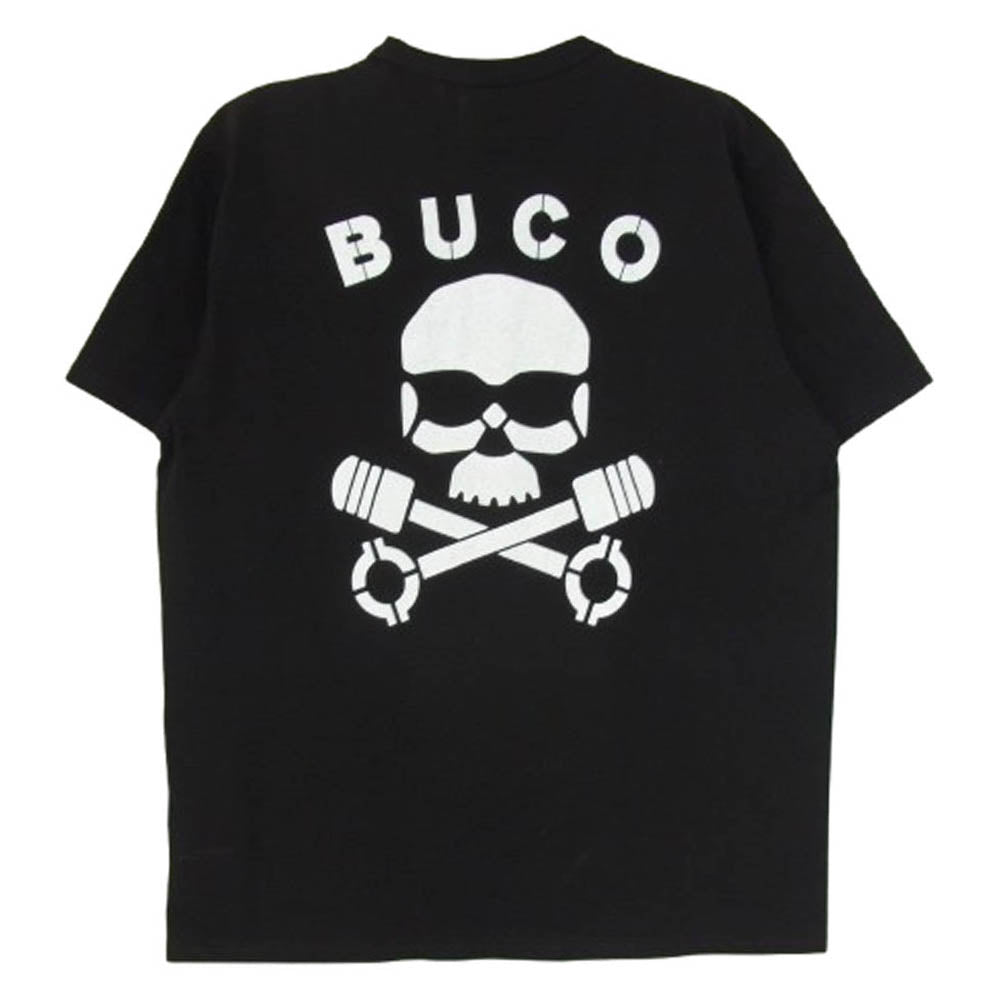 The REAL McCOY'S ザリアルマッコイズ BC25003 BUCO SKULL PISTON TEE ブコ スカル プリント 半袖 Tシャツ ブラック系 M【極上美品】【中古】