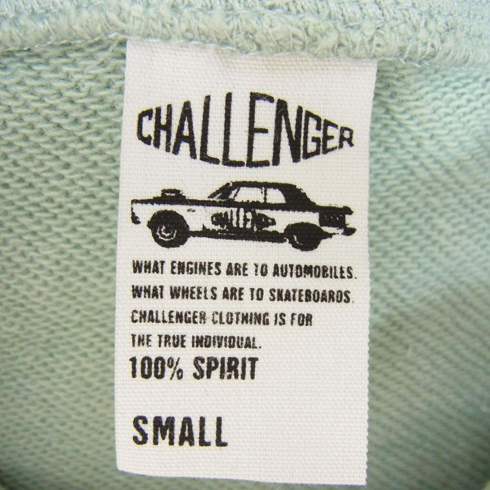 CHALLENGER チャレンジャー 25SS CLG-SW 025-003 CHECKER ZIP HOODIE チェッカー ロゴプリント ジップ パーカー ミント ライトグリーン系 S【新古品】【未使用】【中古】