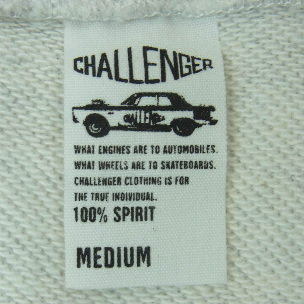 CHALLENGER チャレンジャー #REF! CLG-SW 025-003 CHECKER ZIP HOODIE チェッカー ロゴプリント ジップ パーカー グレー系 M【新古品】【未使用】【中古】