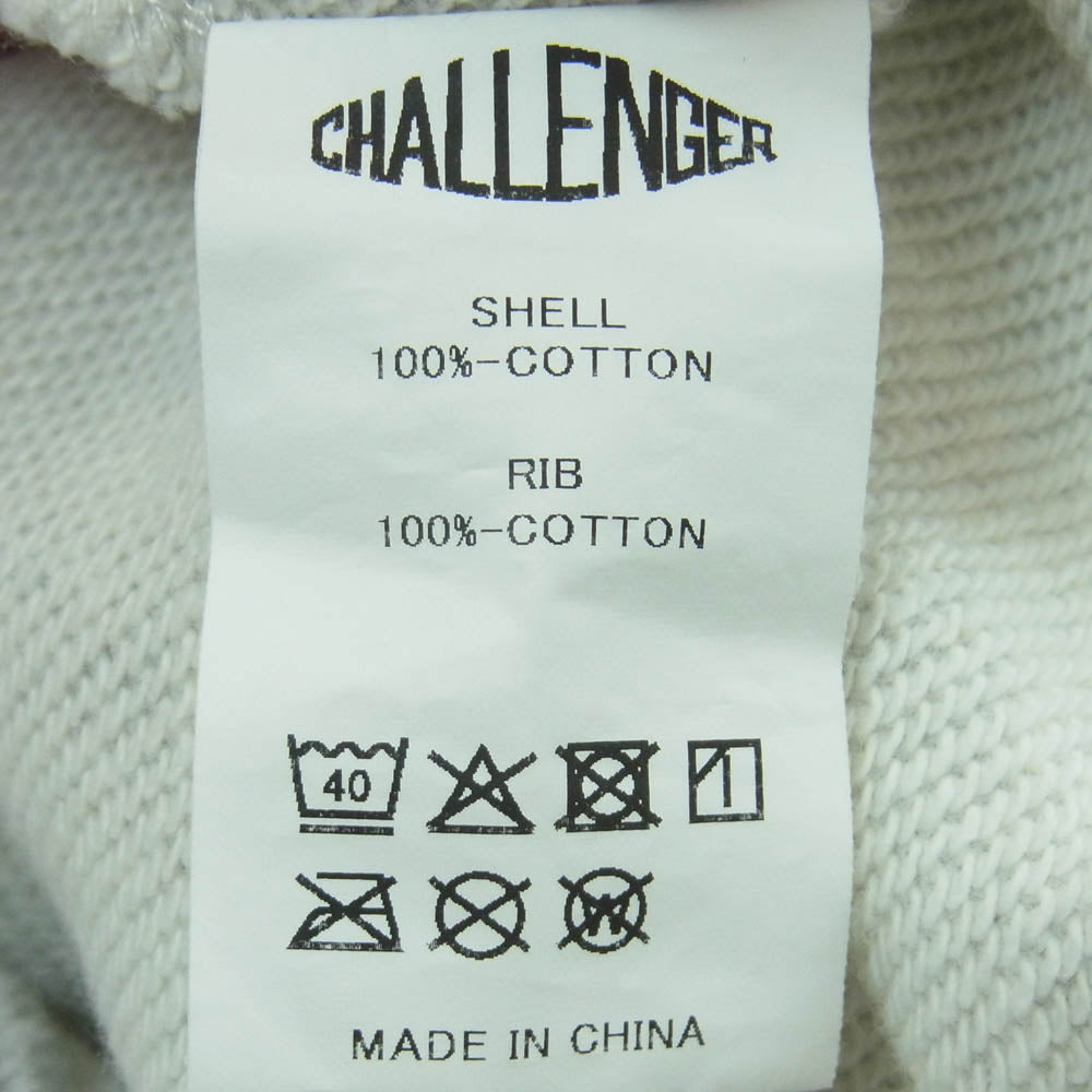 CHALLENGER チャレンジャー #REF! CLG-SW 025-003 CHECKER ZIP HOODIE チェッカー ロゴプリント ジップ パーカー グレー系 M【新古品】【未使用】【中古】