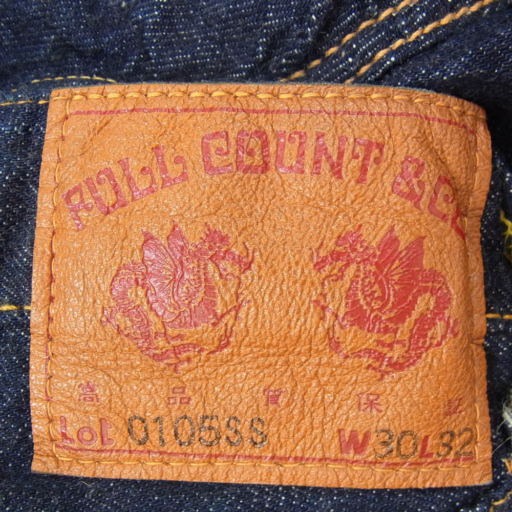 FULLCOUNT フルカウント 0105SSW Wide Denim 11.5oz セルビッチ ワイド デニム パンツ インディゴブルー系 30【新古品】【未使用】【中古】