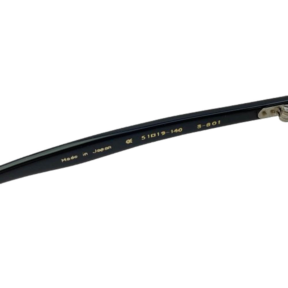 ビージェイクラシックコレクション S-801 ブロー ＆ テンプル ウェリントン メガネ 眼鏡 ライトゴールド ブラック系 ゴールド系 51□19-140【美品】【中古】