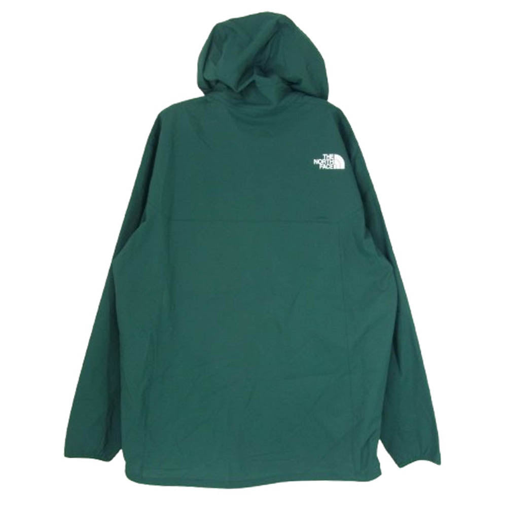 THE NORTH FACE ノースフェイス NB72385 ES ANYTIME WIND HOODIE ロゴプリント ウインド ジップ パーカー グリーン系 M【新古品】【未使用】【中古】