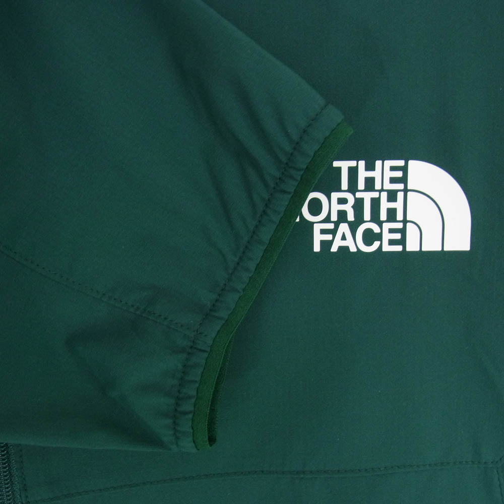 THE NORTH FACE ノースフェイス NB72385 ES ANYTIME WIND HOODIE ロゴプリント ウインド ジップ パーカー グリーン系 M【新古品】【未使用】【中古】