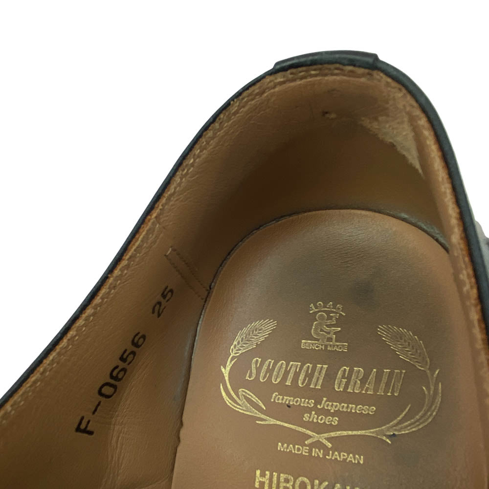 SCOTCH GRAIN スコッチグレイン F-0656 ストレートチップ シューズ ブラック系 25cm【中古】