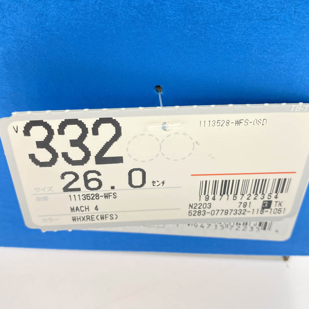 HOKA ONE ONE ホカ オネオネ MACH 4 1113528 マッハ 4 スニーカー ホワイト系 26cm【中古】