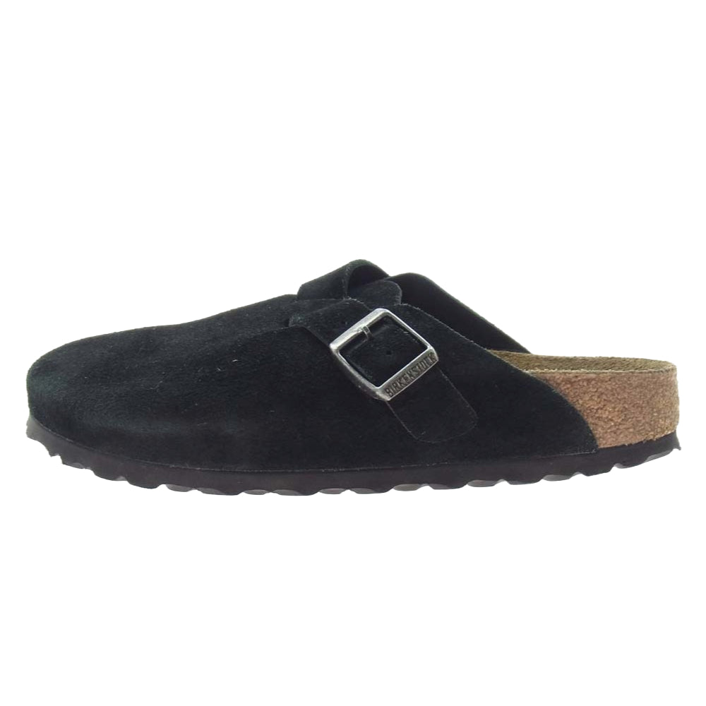 BIRKENSTOCK ビルケンシュトック BOSTON ボストン スエード レザー サンダル ブラック系 39【中古】
