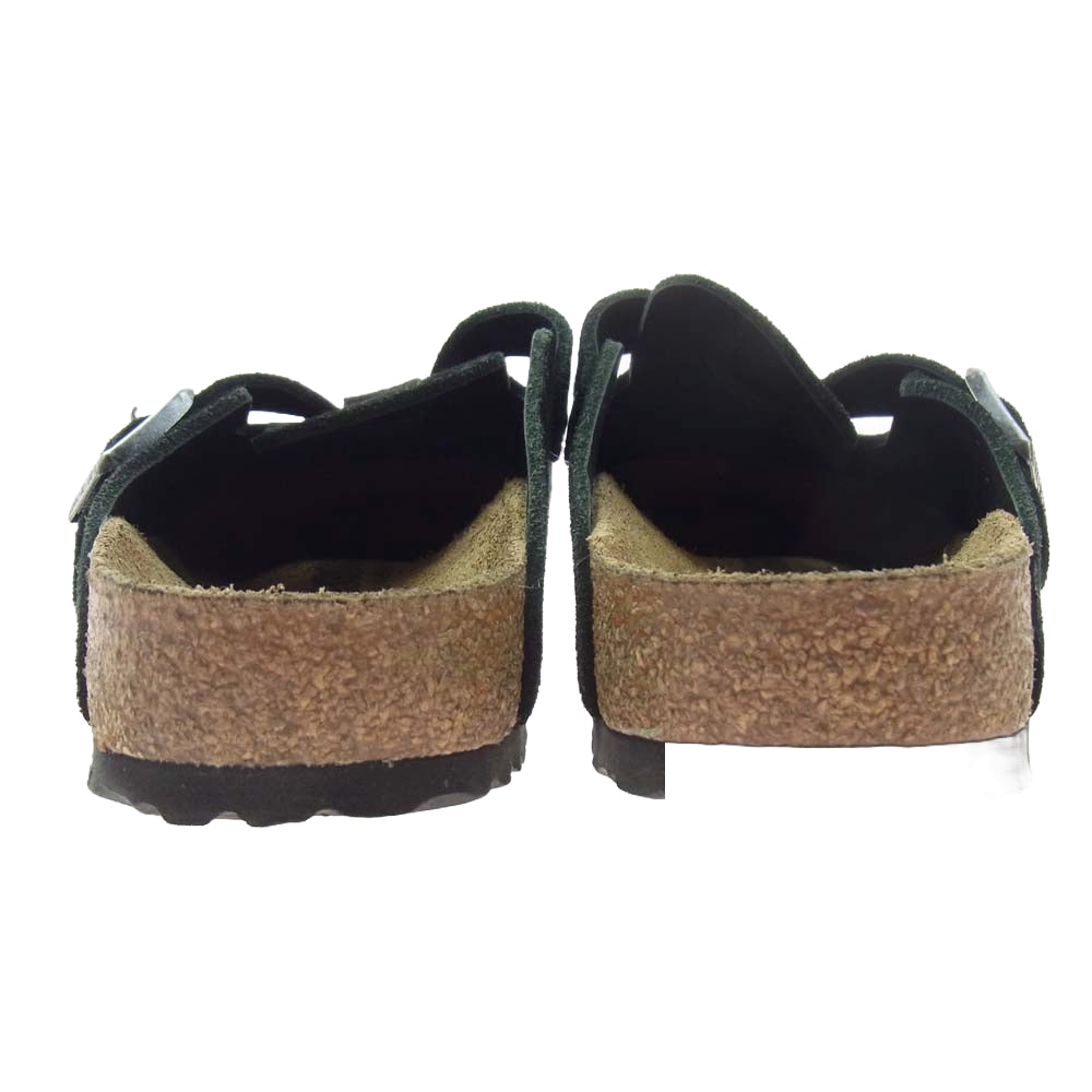 BIRKENSTOCK ビルケンシュトック BOSTON ボストン スエード レザー サンダル ブラック系 39【中古】