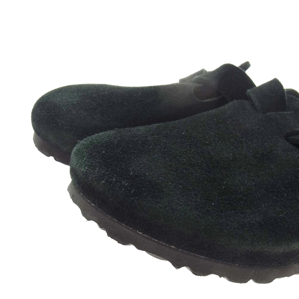 BIRKENSTOCK ビルケンシュトック BOSTON ボストン スエード レザー サンダル ブラック系 39【中古】
