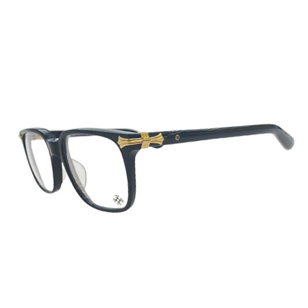 CHROME HEARTS クロムハーツ（原本無） THIRST TRAP BK-18KGP ウェリントン メガネ 眼鏡 アイウェアケース付属 ブラック系 55□19-145【中古】