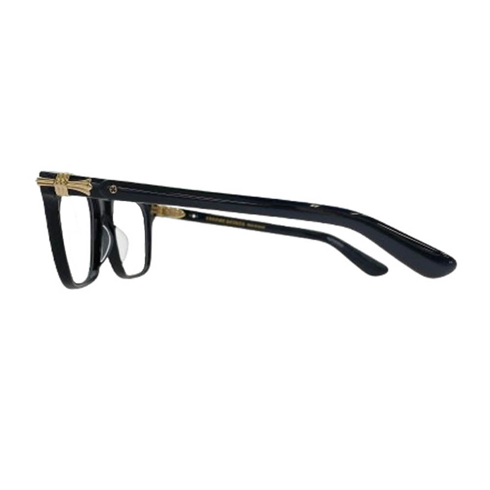 CHROME HEARTS クロムハーツ（原本無） THIRST TRAP BK-18KGP ウェリントン メガネ 眼鏡 アイウェアケース付属 ブラック系 55□19-145【中古】