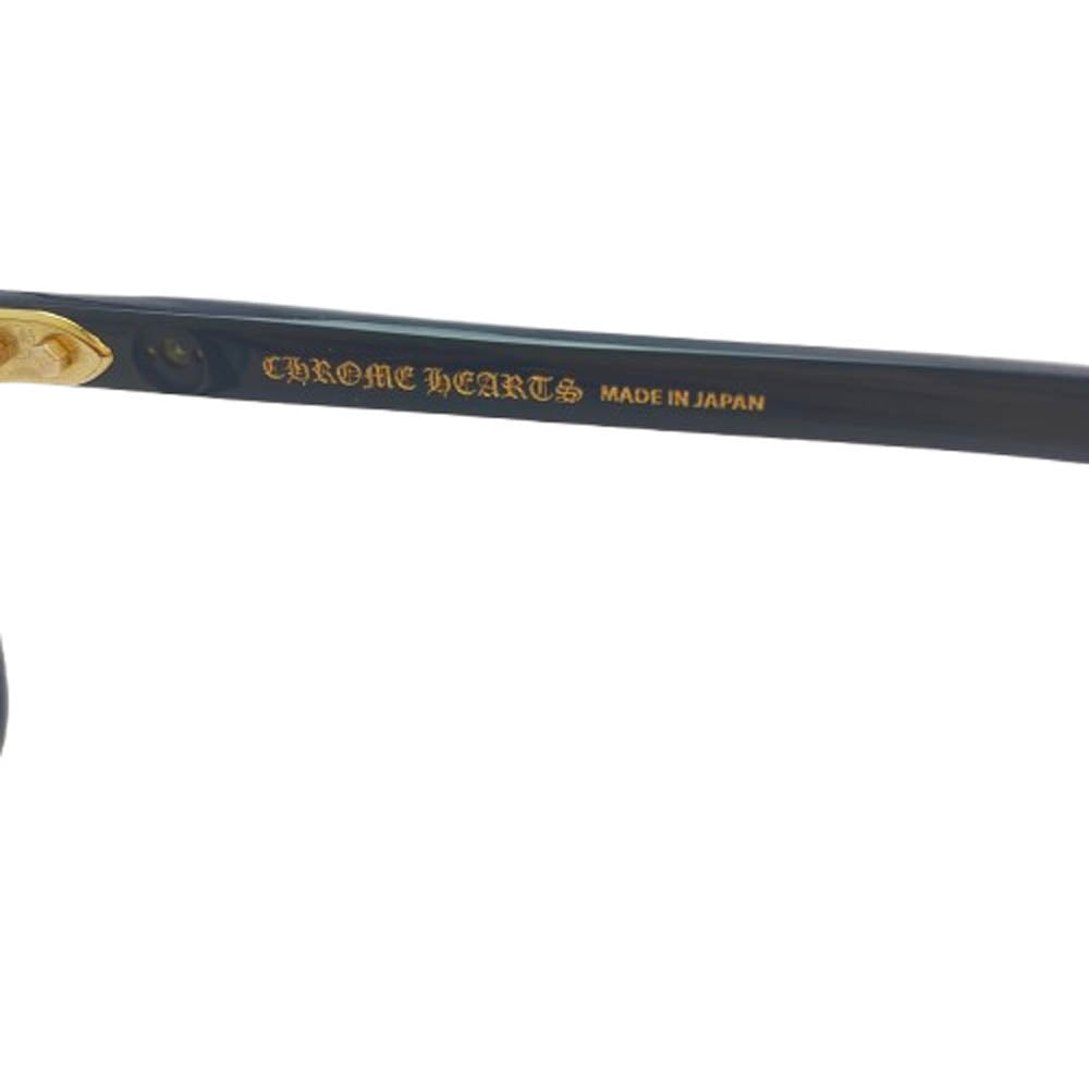 CHROME HEARTS クロムハーツ（原本無） THIRST TRAP BK-18KGP ウェリントン メガネ 眼鏡 アイウェアケース付属 ブラック系 55□19-145【中古】